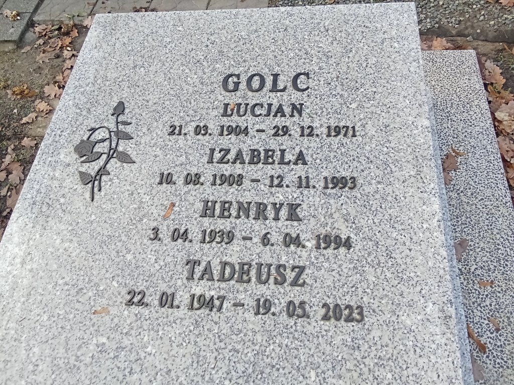 Grób Lucjan Golc